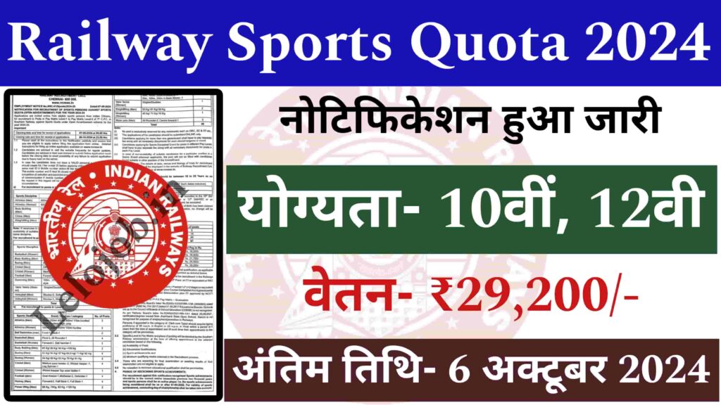 Railway Sports Quota Recruitment