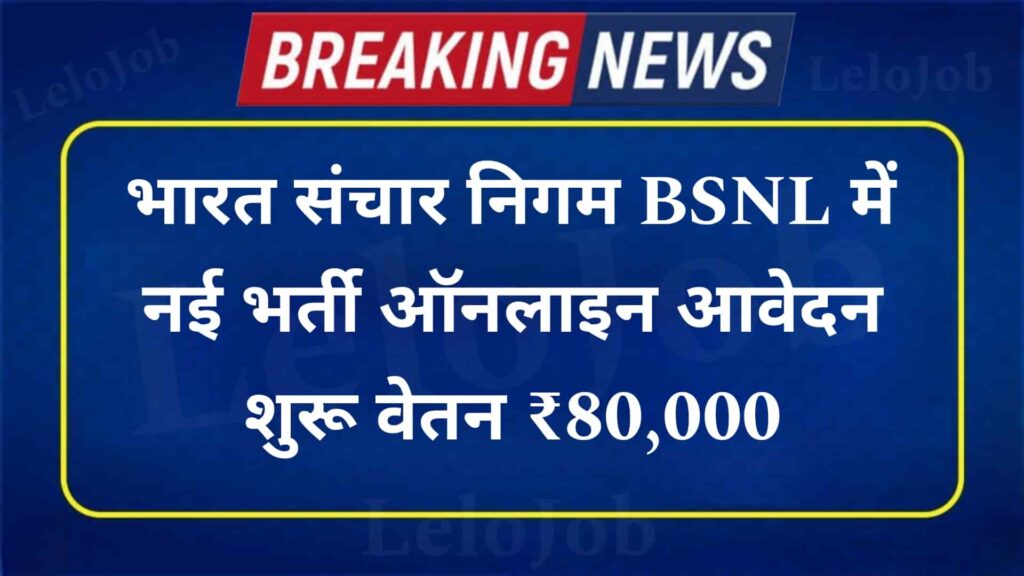Bharat Sanchar Nigam Limited Vacancy 2024