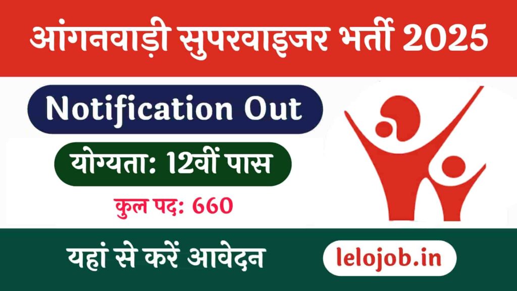 Anganwadi Supervisor Recruitment 2024