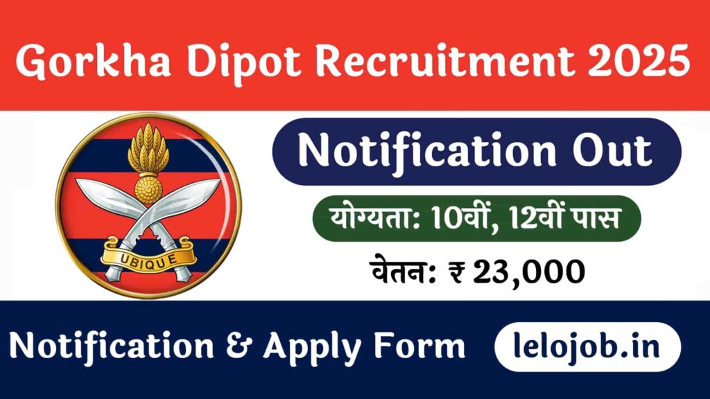 Gorkha Recruiting Depot Recruitment 2025