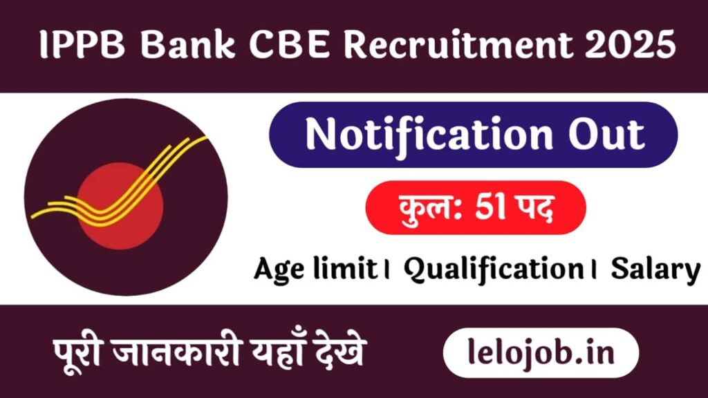 IPPB Circle Based Executive Online Form 2025 Notification Out