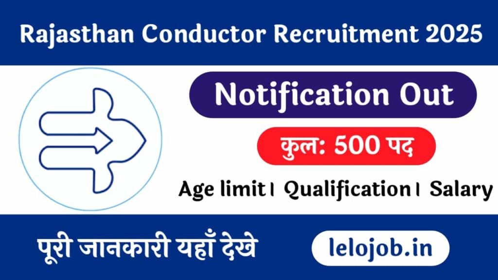 RSMSSB Conductor Recruitment 2025