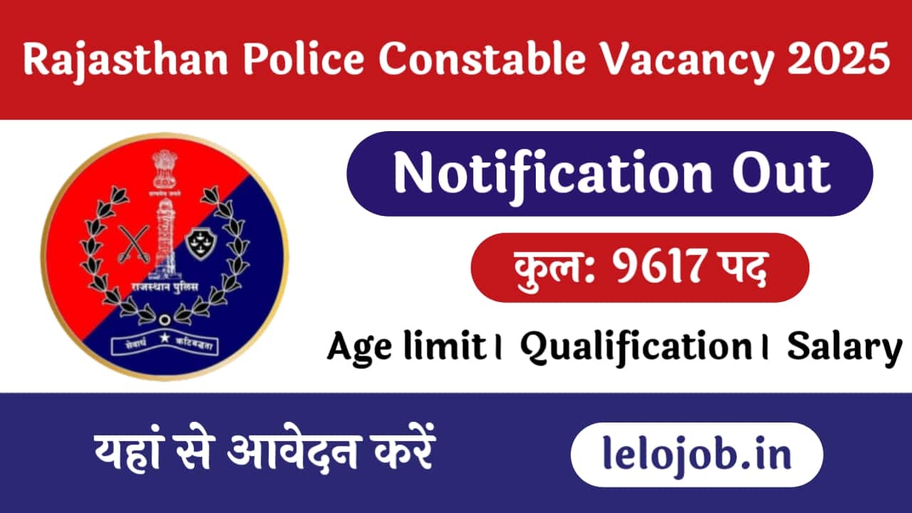 Rajasthan Police Constable Recruitment 2025