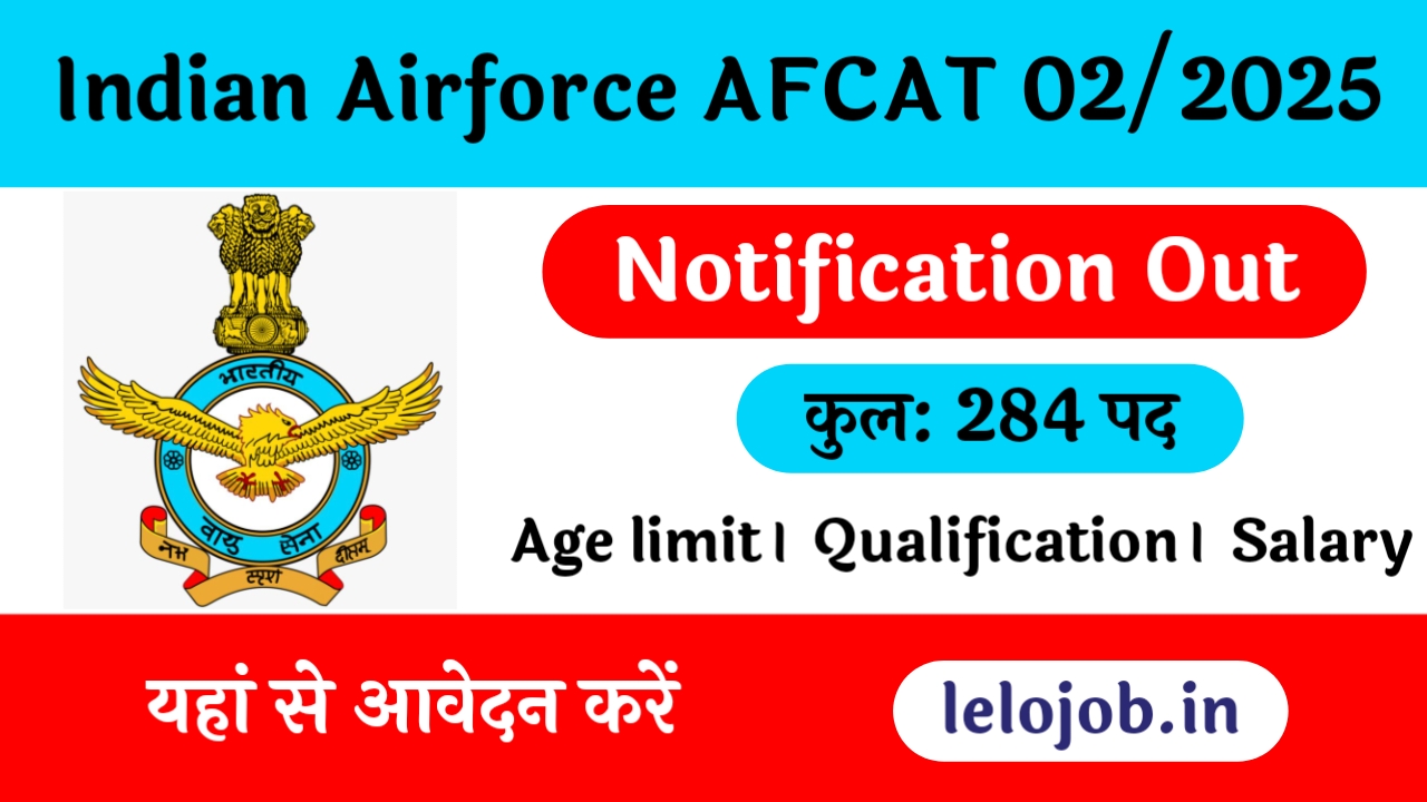 Indian Airforce AFCAT 02/2025