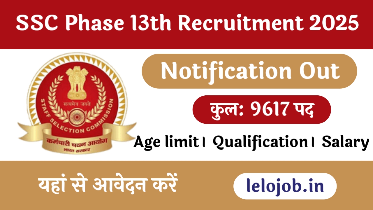 SSC Phase 13 Recruitment 2025