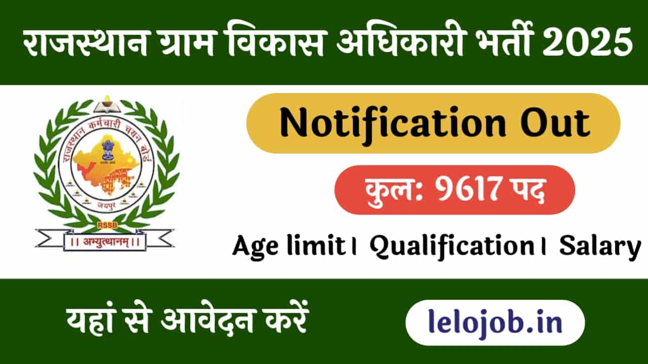 Rajasthan RSSB VDO Recruitment 2025