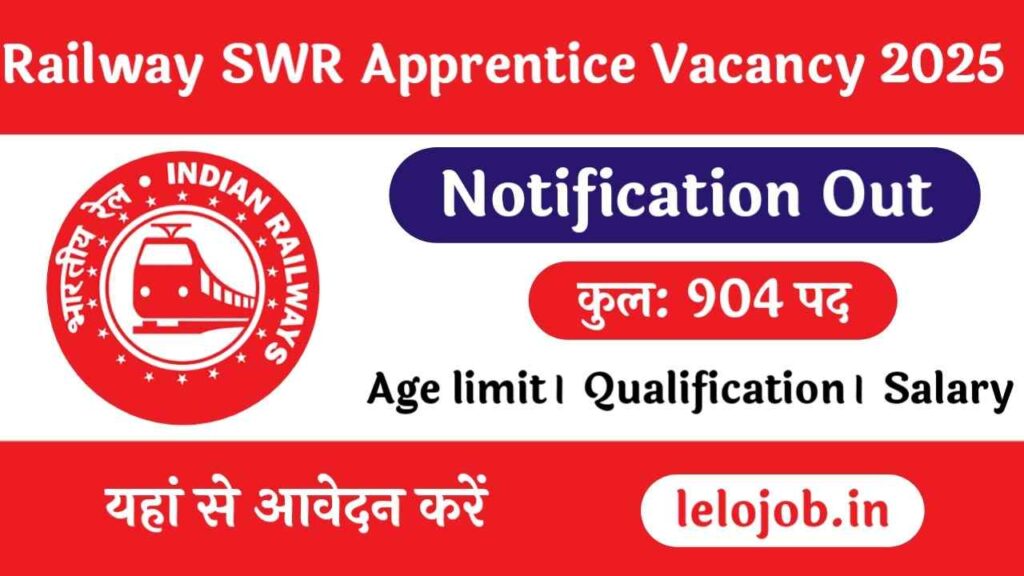 Railway SWR Apprentice Recruitment 2025